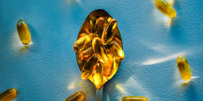 capsules of fish oil supplement